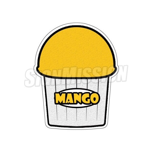 Signmission MANGO FLAVOR Italian Ice Decal shaved ice cart trailer stand sticker, D-DC-48-Mango Flavor D-DC-48-Mango Flavor - main